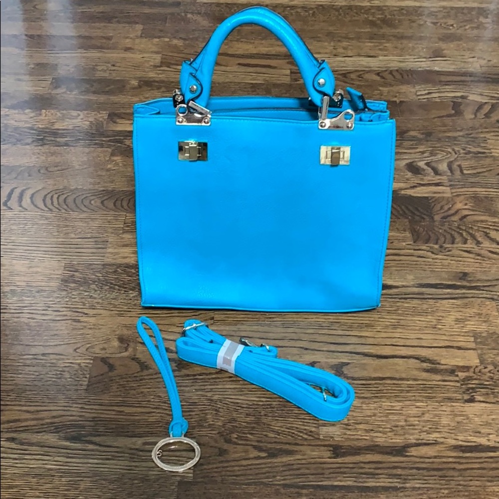 Turquoise Vegan Tote